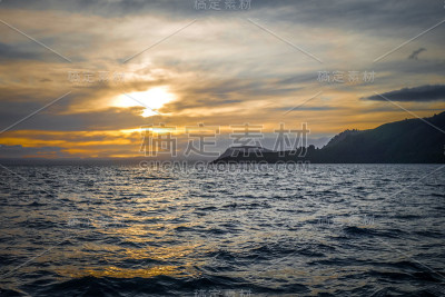 陶波湖日落，新西兰