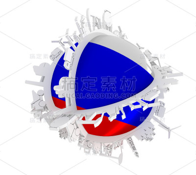 圈与行业相关的轮廓