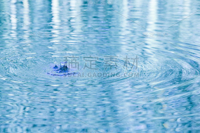 水滴落在水面上