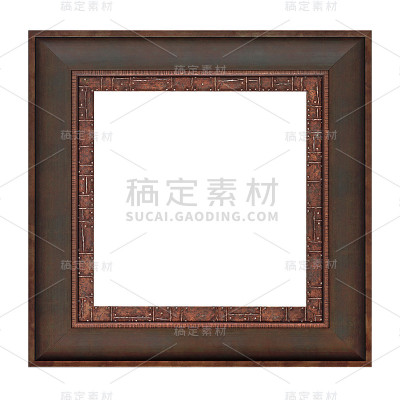 木制框架的绘画孤立在白色