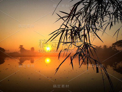 泰国清迈的日出景色