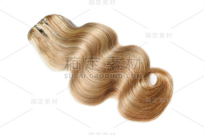 修剪身体波浪棕色混合金发突出人类的头发接发