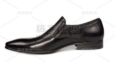 优雅的黑色真皮男鞋