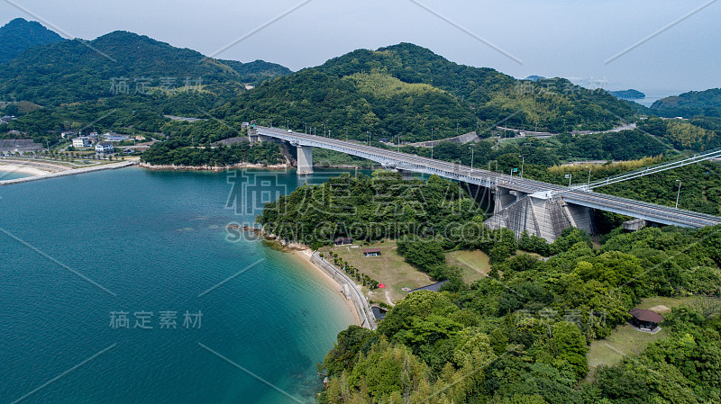 日本濑户内海的博多大岛大桥