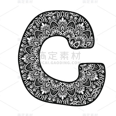 涂鸦民族矢量装饰字体