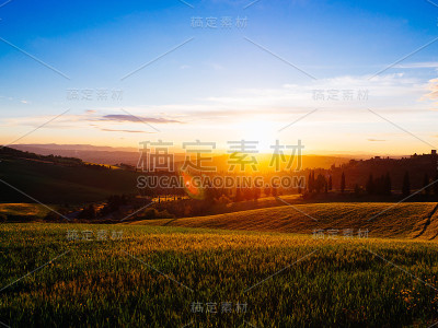 美丽的托斯卡纳，全景风景-意大利