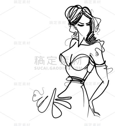 矢量背景与美丽的年轻女子