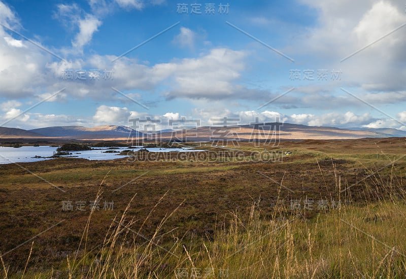 Lochan Na H-Achlaise和Rannoch Moor在Glen Coe