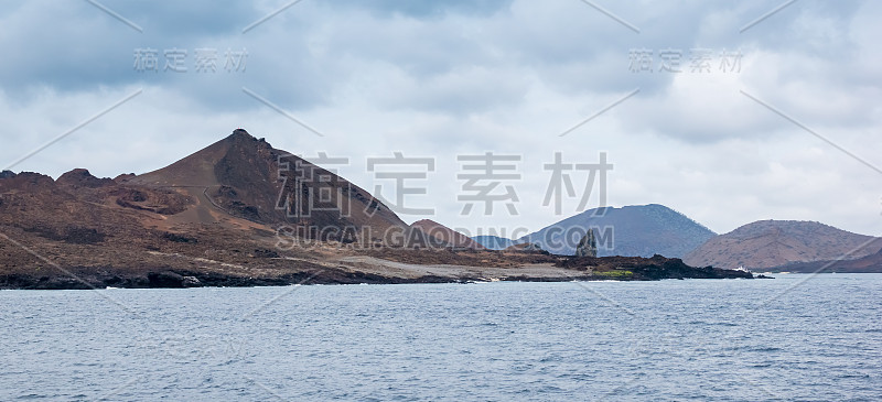 厄瓜多尔加拉帕戈斯群岛圣地亚哥岛的火山和熔岩场