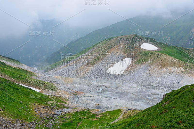 日本北部的风景是阿尔卑斯山