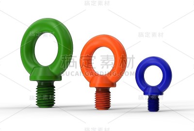 眼螺栓的3d渲染