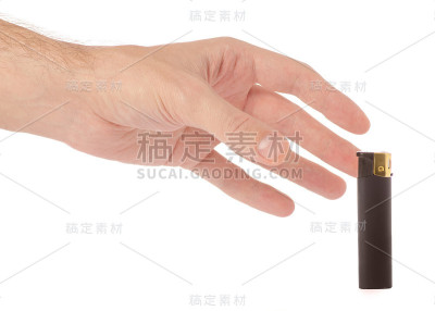手持黑色打火机