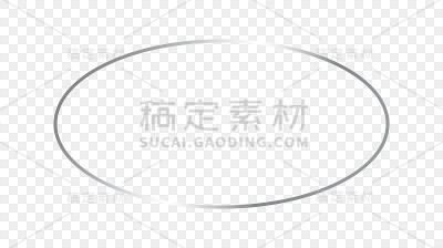 银色发光椭圆形框架
