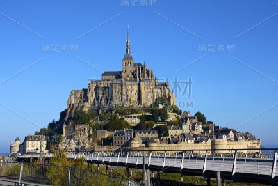 法国诺曼底的圣米歇尔山