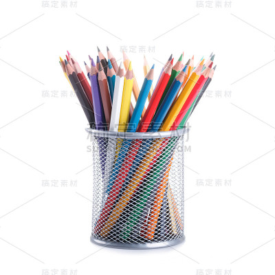 给篮子里的铅笔着色
