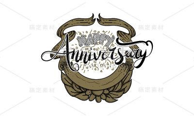 周年快乐模板矢量
