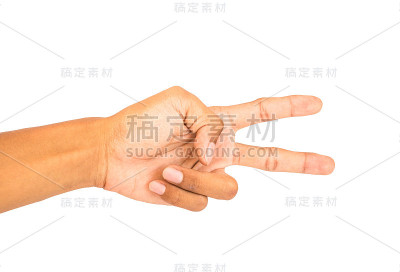 切割符号手白孤立