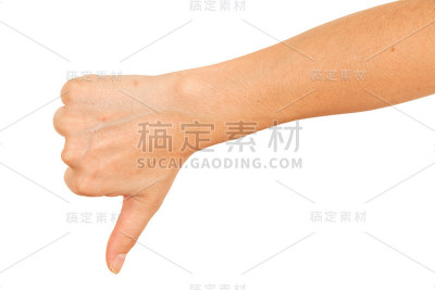 拇指向下的迹象