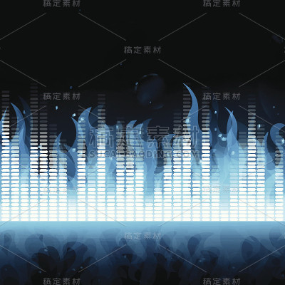 矢量音乐均衡器与火