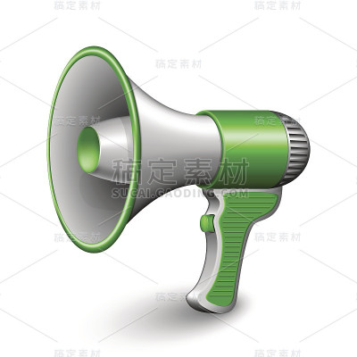 绿色的扩音器图标