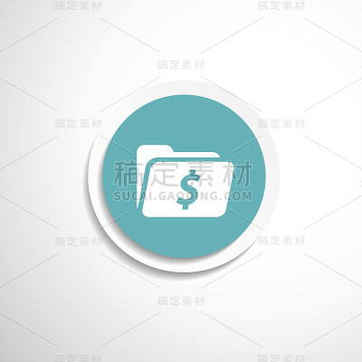 购物美元文件夹图标互联网符号