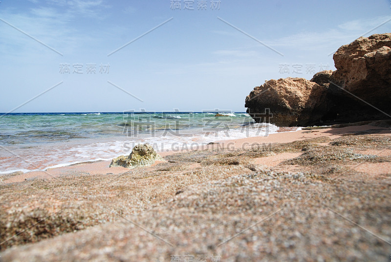 照片美丽的海水与碧绿的海水表面