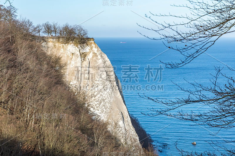 德国吕根岛白垩海岸的Koenigsstuhl峰