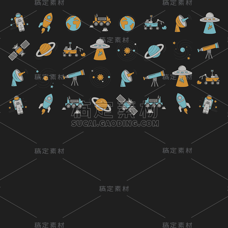 向量组的空间和天文学图标