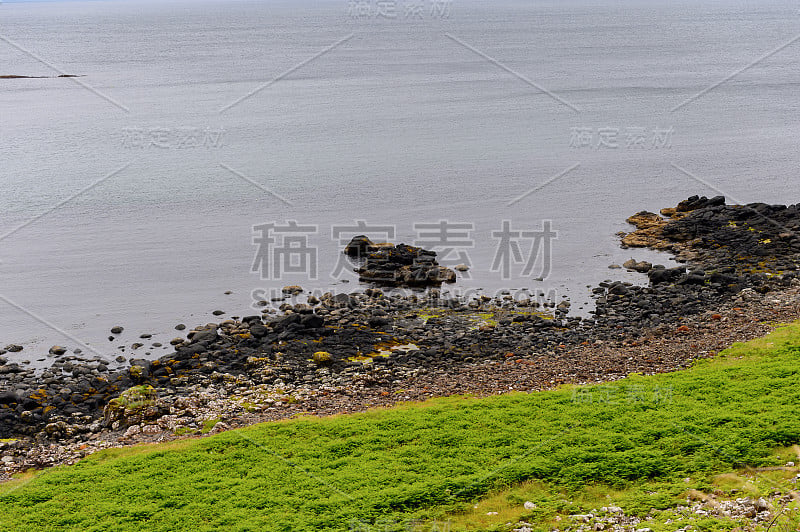 巨人的堤道和堤道海岸的全景图，古火山爆发的结果，联合国教科文组织世界遗产