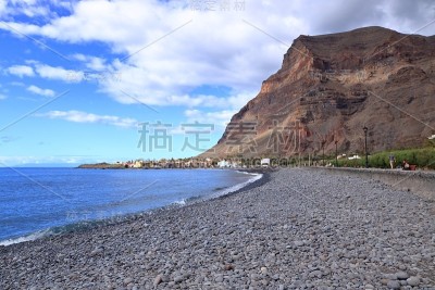 西班牙加那利岛拉戈梅拉格兰雷山谷的拉普拉亚村