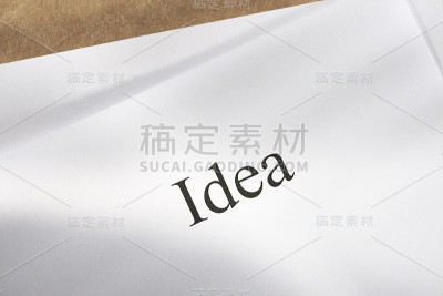 构思在白纸上