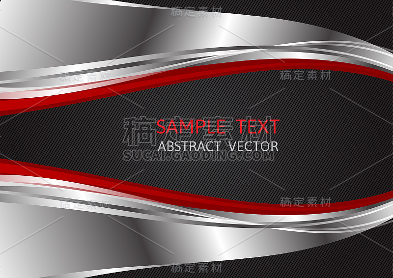 Silver, Red and Black color, abstract vector backg