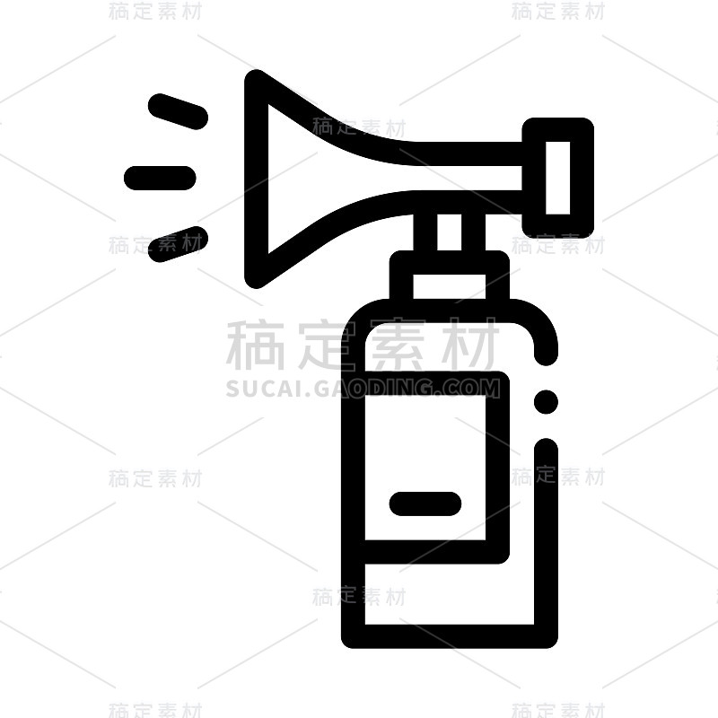 灭火器图标矢量轮廓插图