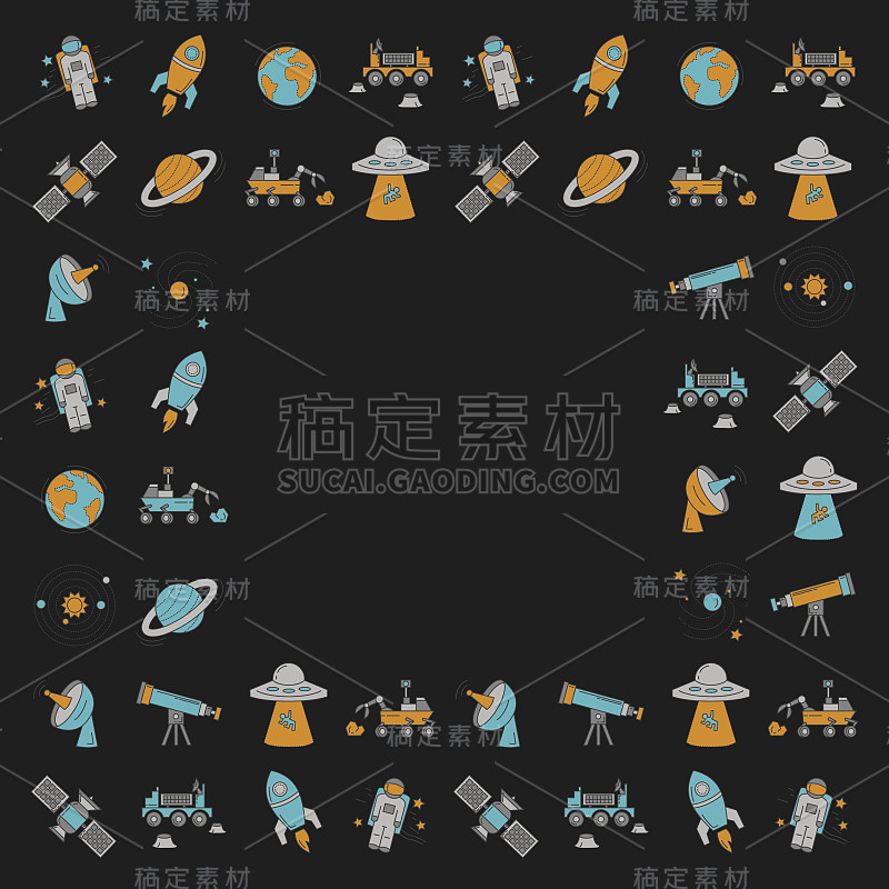 向量组的空间和天文学图标