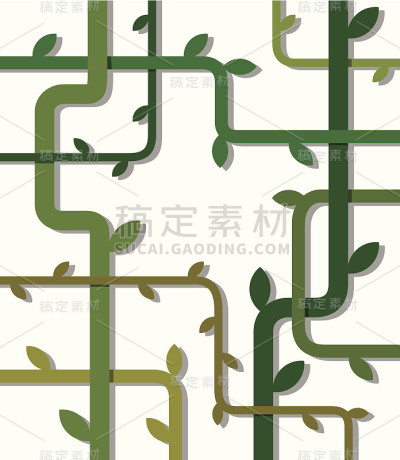 花无缝图案细线