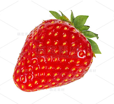 草莓孤立在白色背景与剪切路径