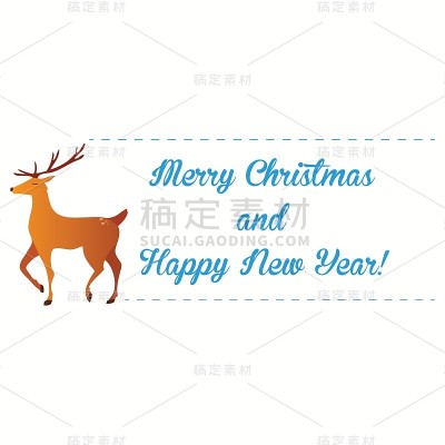 祝福圣诞和新年贺卡