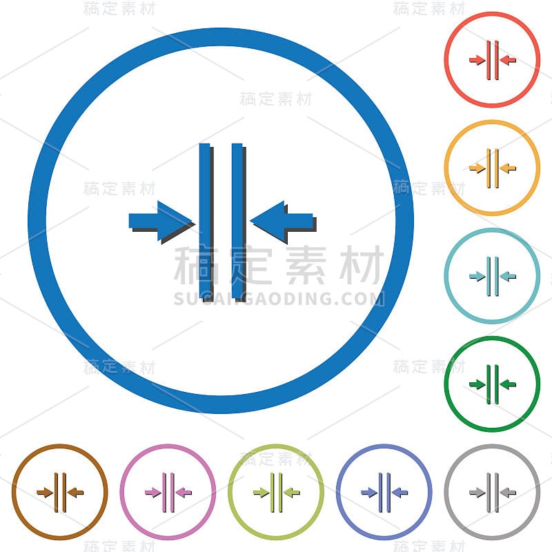 调整带有阴影和轮廓的文本列排水沟图标