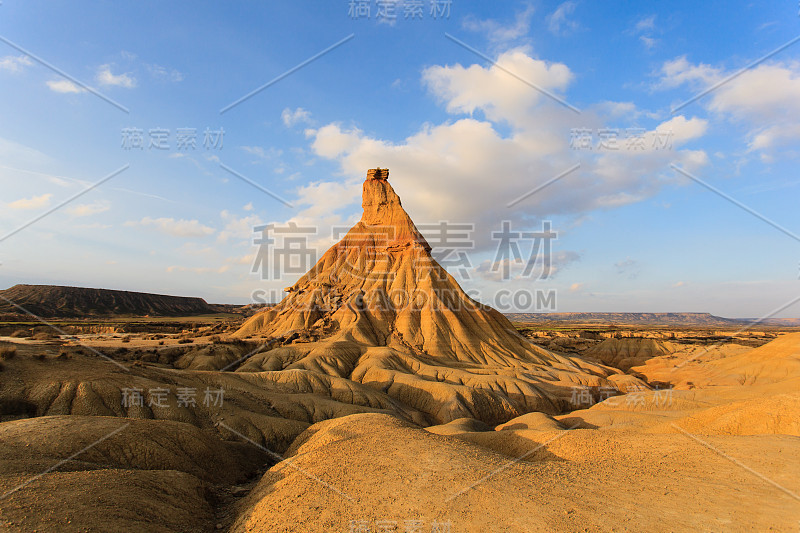 西班牙纳瓦拉Bardenas Reales自然公园的Castildetierra