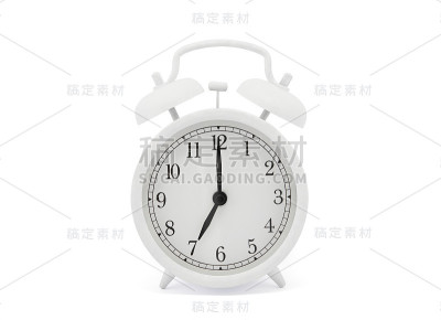 白色老式闹钟
