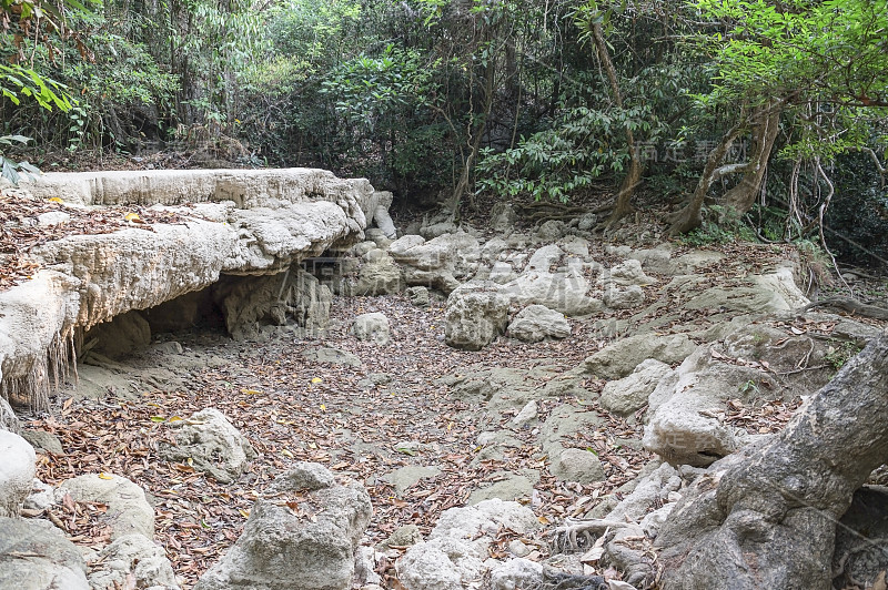 怀美卡民瀑布因干旱而无水