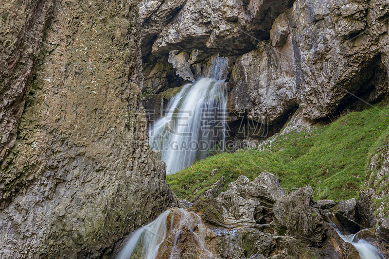 Gordale Scar，北约克郡，英国