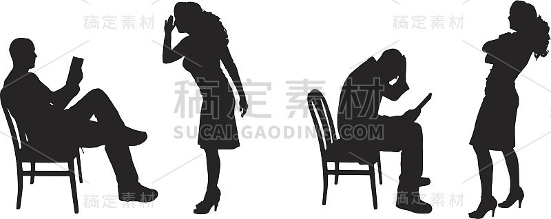 矢量剪影的人。