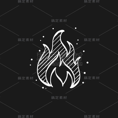素描图标在黑色-消防员