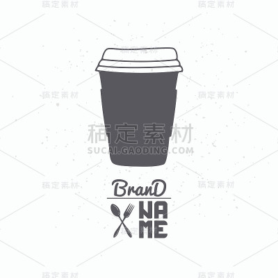 手绘纸杯剪影