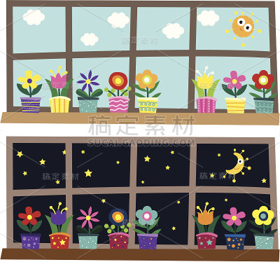 复古的花日夜