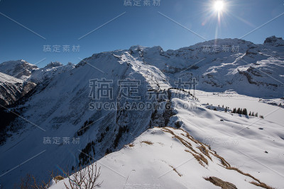 瑞士的冬季景观