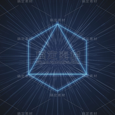 矢量未来空间隧道与几何形状