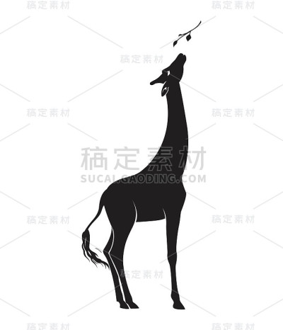 向量长颈鹿轮廓