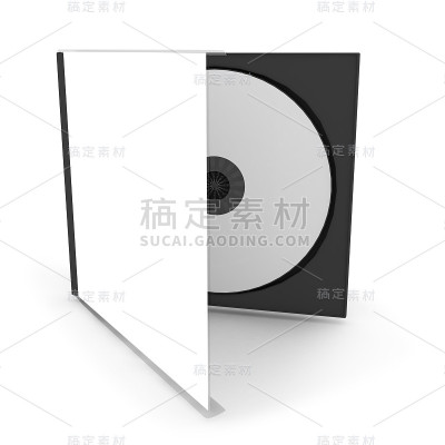CD盒与光盘在白色背景